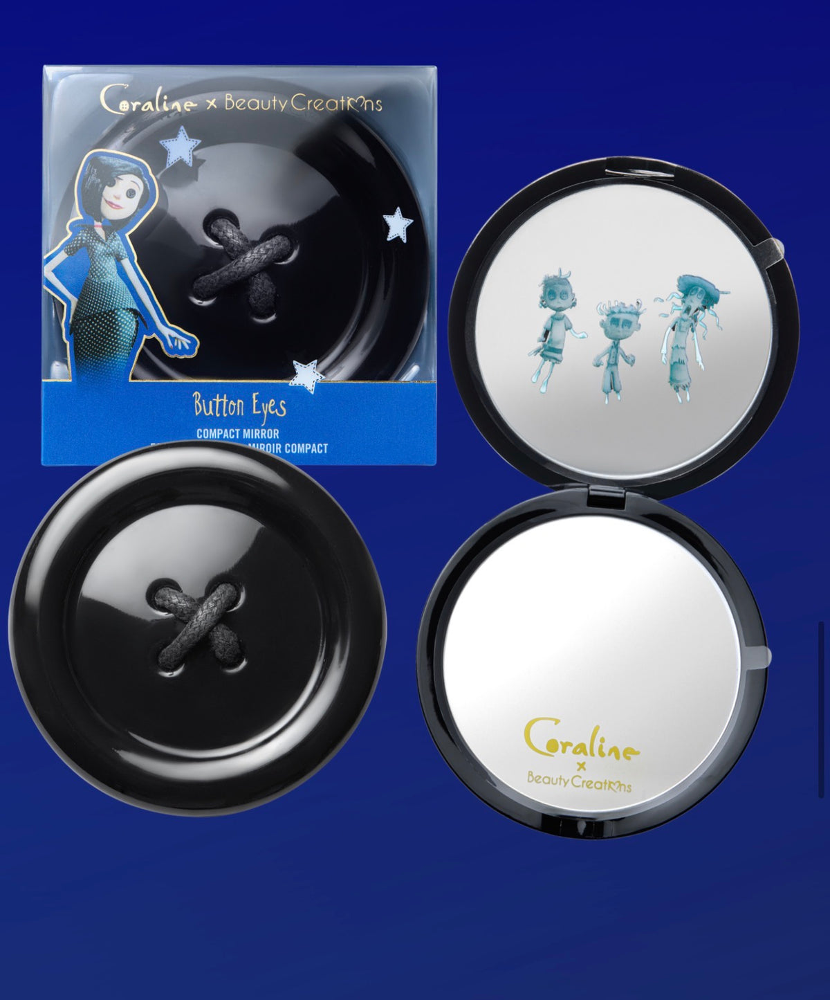 BC- Button Eyes Compact Mirror (1pc)