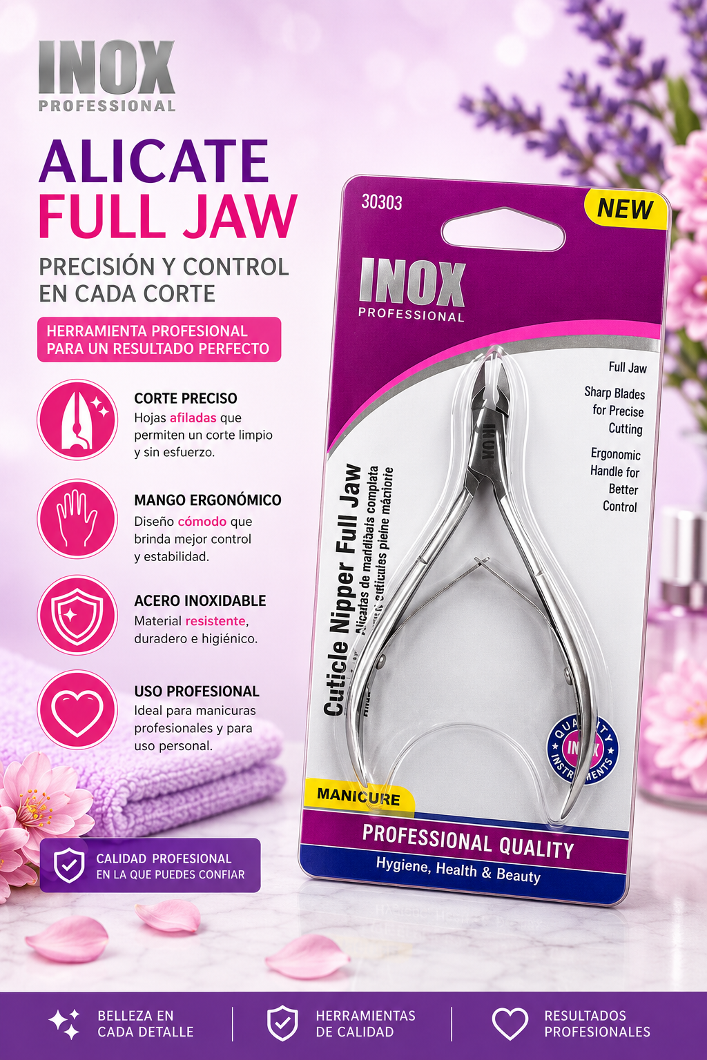 INOX- CUTICLE NIPPER FULL JAW (1pc)