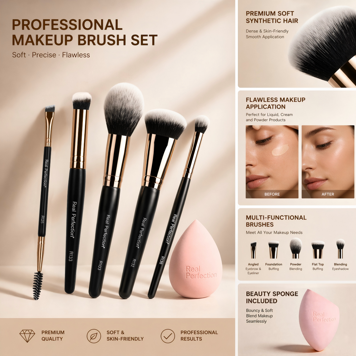 Real Perfection- Brush set R2006 (1set)