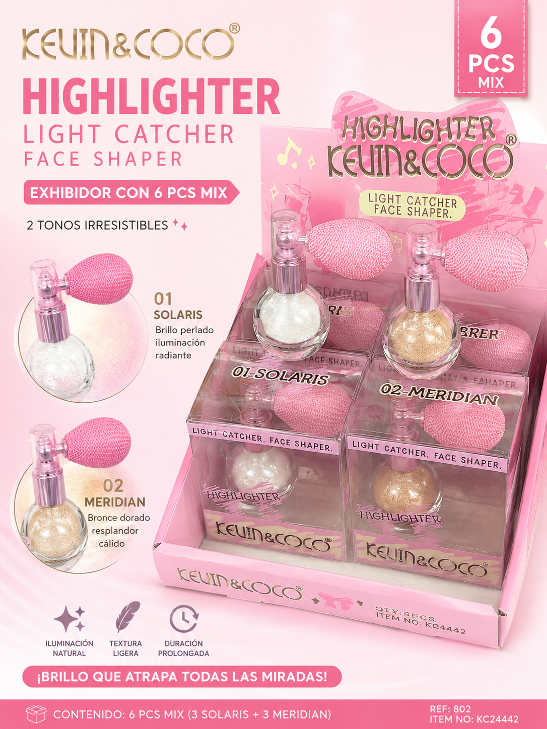 Kevin&Coco Highlighter✨ (Display 6pcs mix)