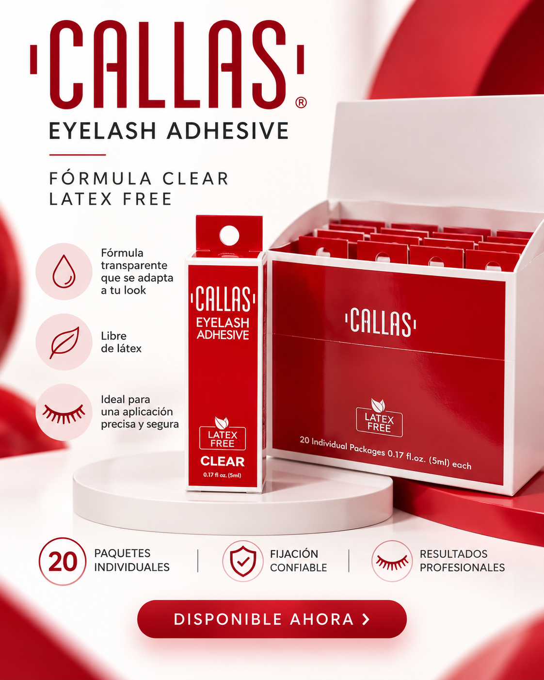 CALLAS - Eyelash Adhesive Glue Clear 5ML (3pcs)