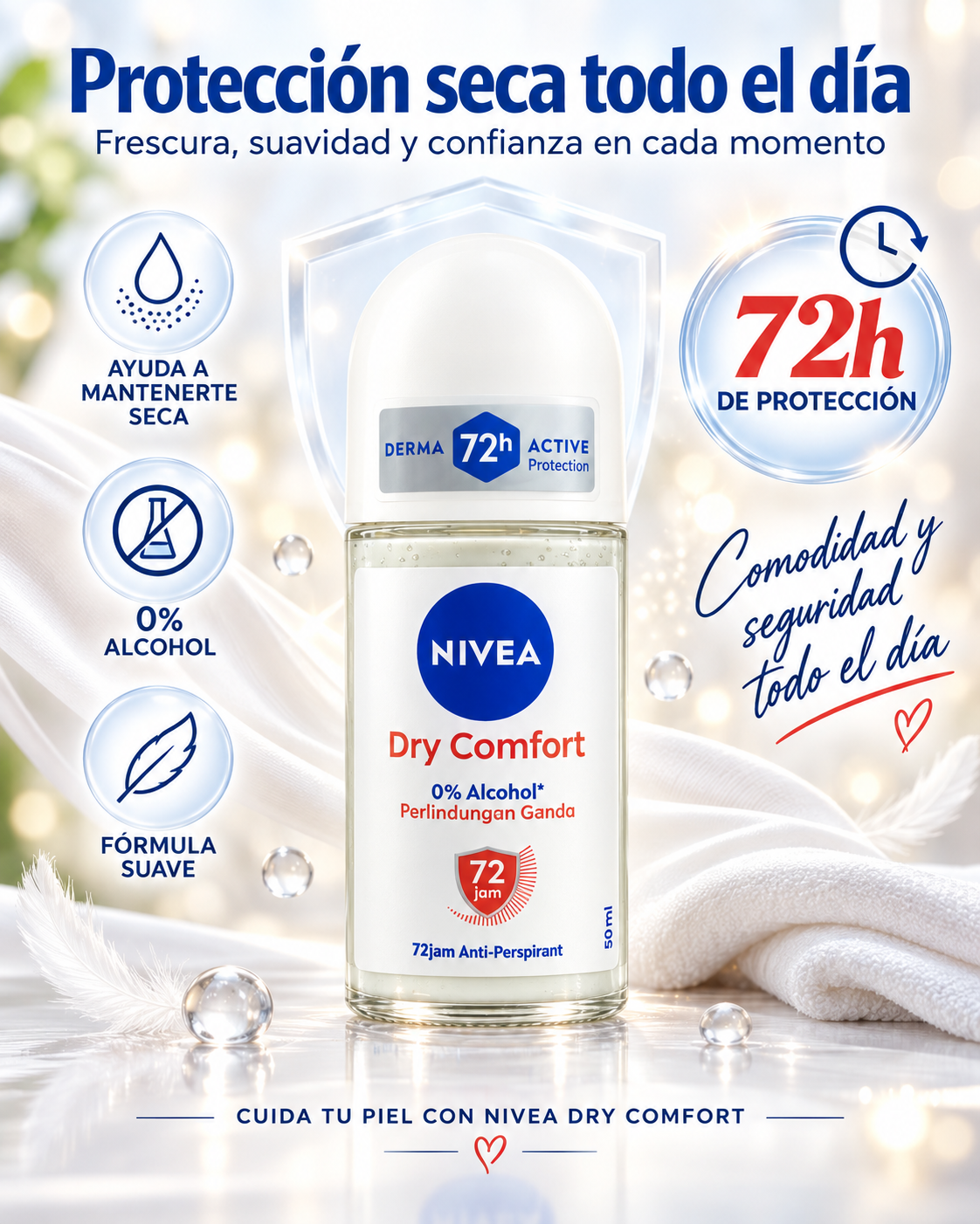 Nivea- Roll On Dry Comfort (1pcs)