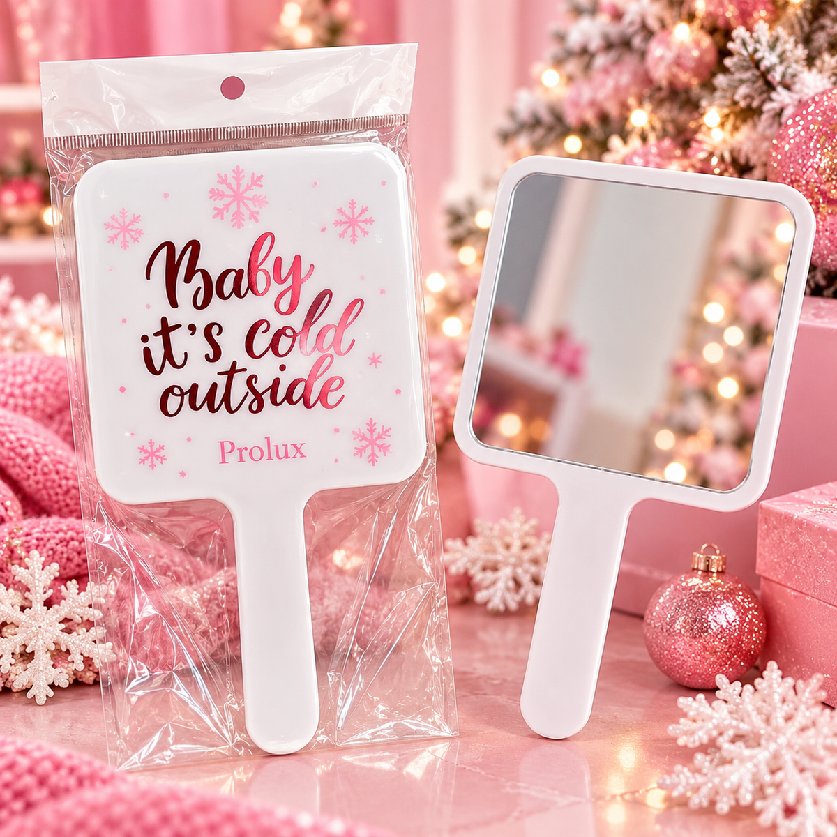 Prolux- Baby it’s Cold Outside hand mirror (1pc)