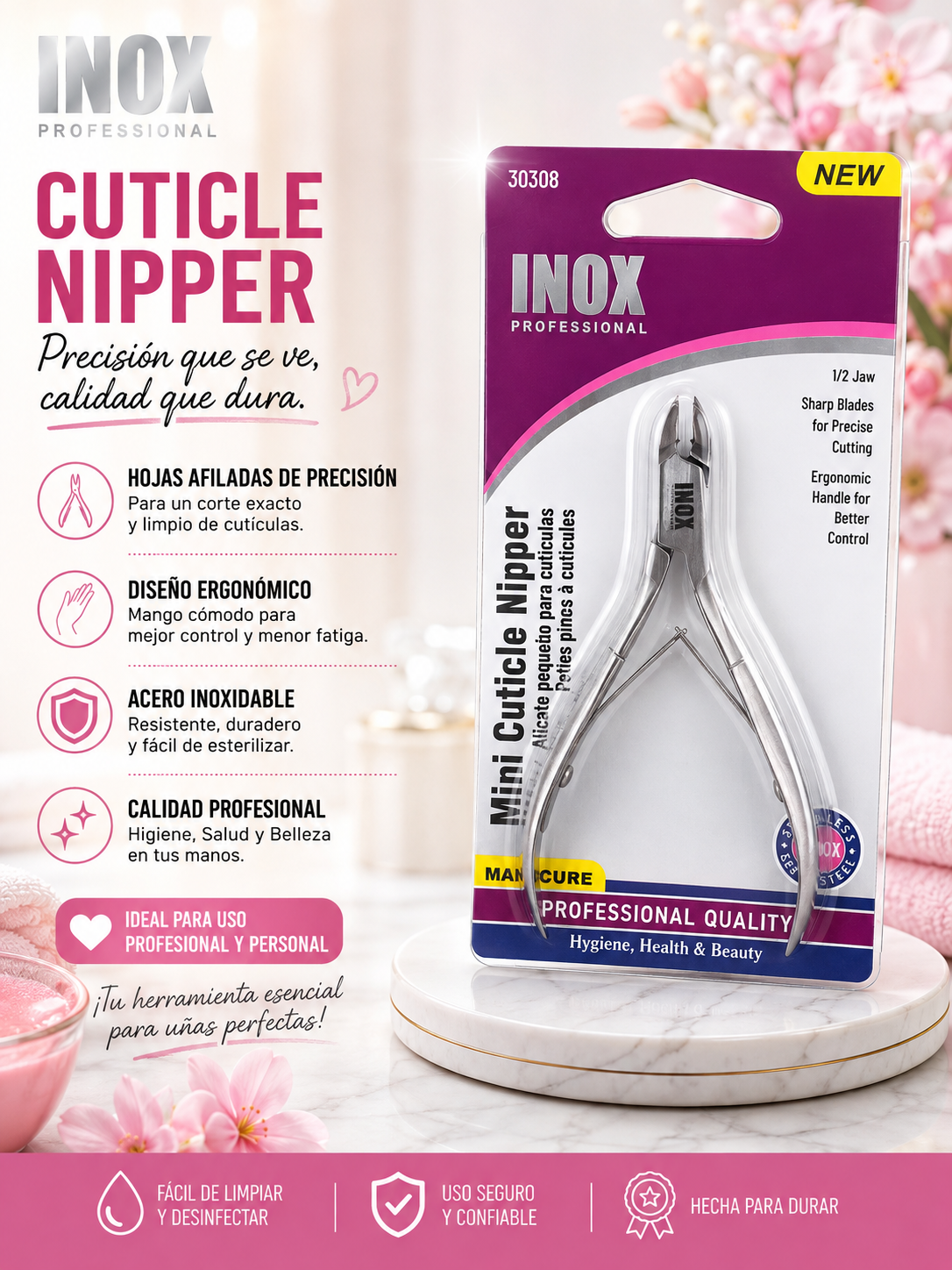 INOX- MINI CUTICLE NIPPER (1pc)