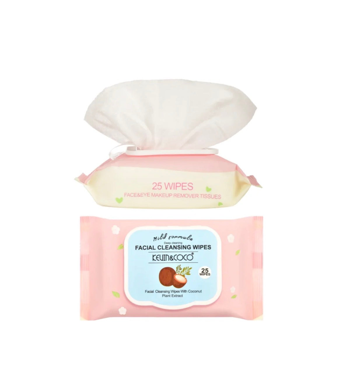 Kevin & Coco Facial Cleansing Wipes (Display 12pcs) Coconut