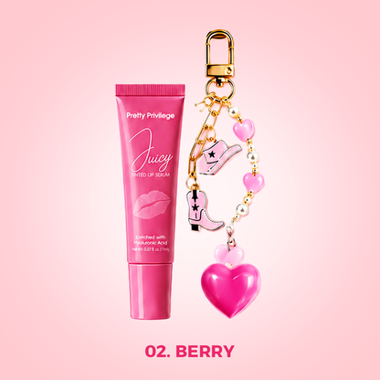 PP-Juicy Tinted Lip Serum with Charms 💕 Display 12pcs mix