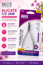 INOX- CUTICLE NIPPER 1/2 JAW SILVER (1pc)