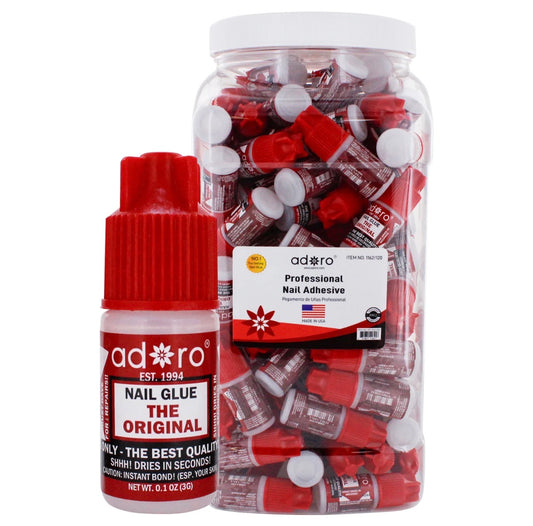 Adoro- Professional Nail Adhesive 120pc/ Jar (1 Jar)
