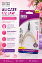 INOX- CUTICLE NIPPER 1/2 JAW GOLD (1pc)