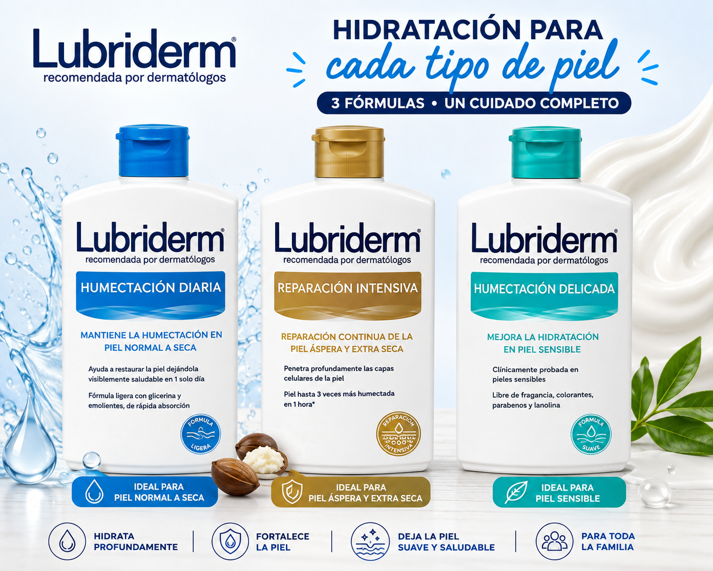 LUBRIDERM- CREAM 400ML (1pc)