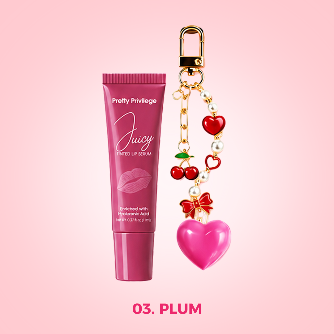 PP-Juicy Tinted Lip Serum with Charms 💕 Display 12pcs mix