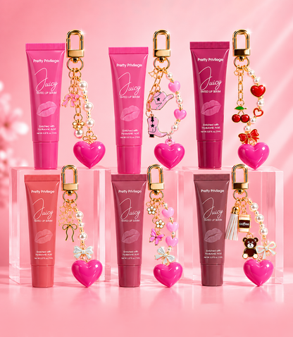 PP-Juicy Tinted Lip Serum with Charms 💕 Display 12pcs mix