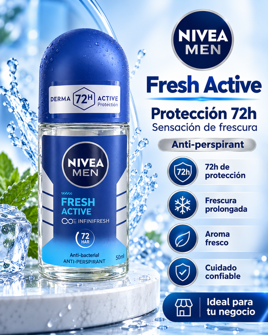 Nivea- Roll on Fresh Active Men (1pc)