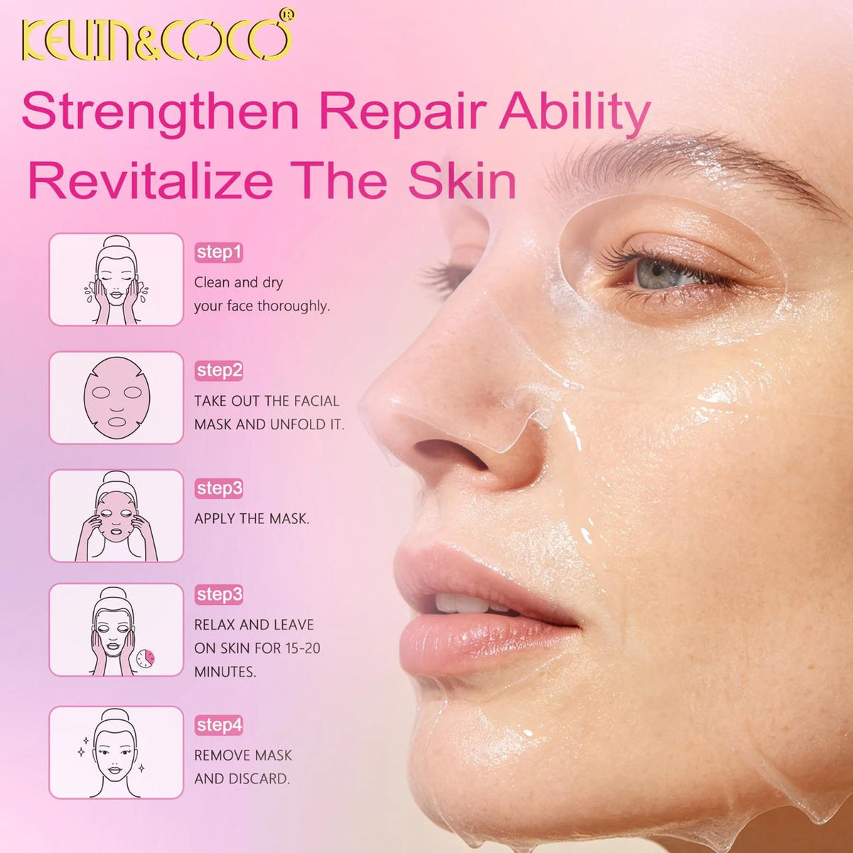 Kevin&Coco- Facial Mask Cherry Blossom (10pcs)