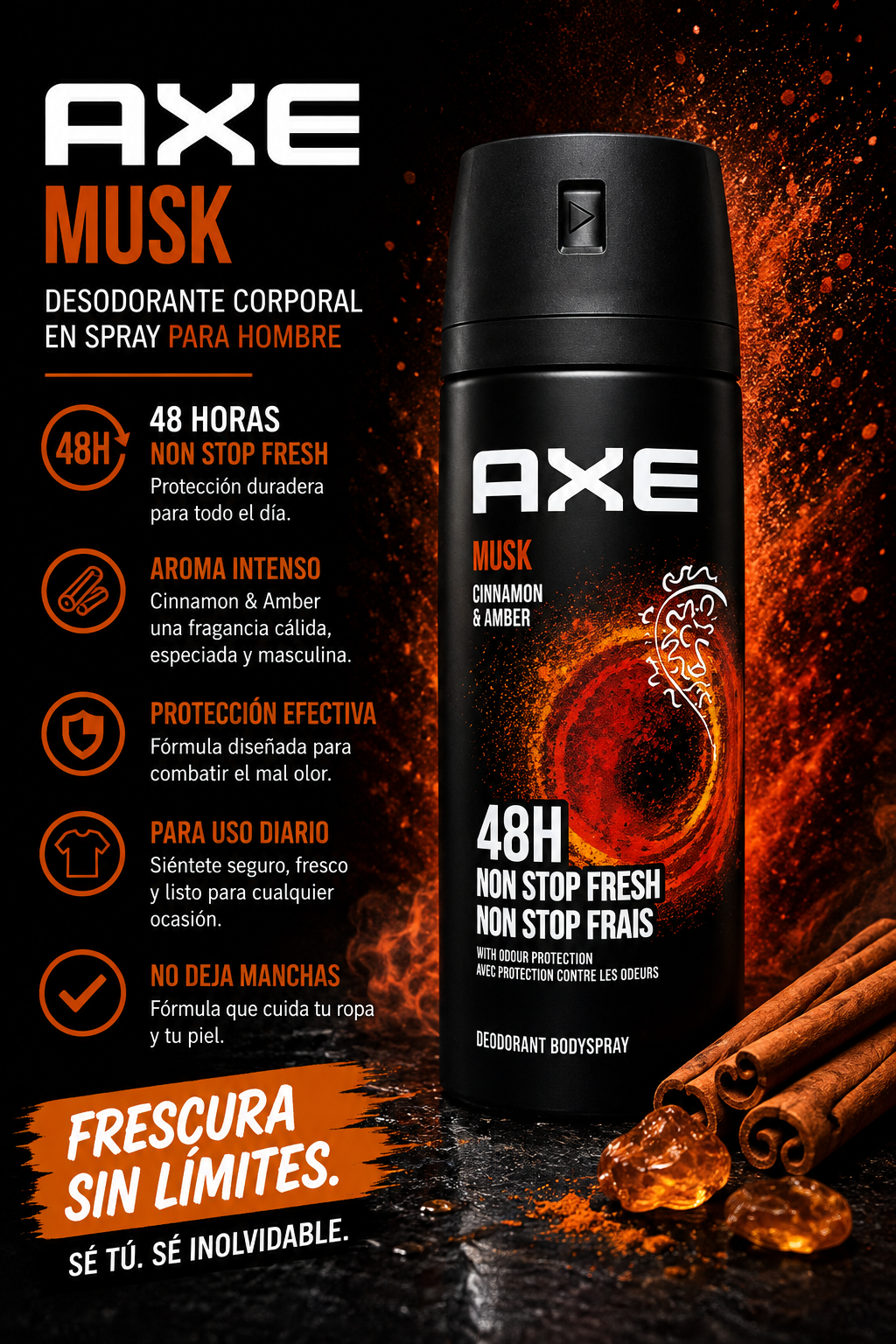 AXE- DEODORANT BODY SPRAY 150ML (1pc)