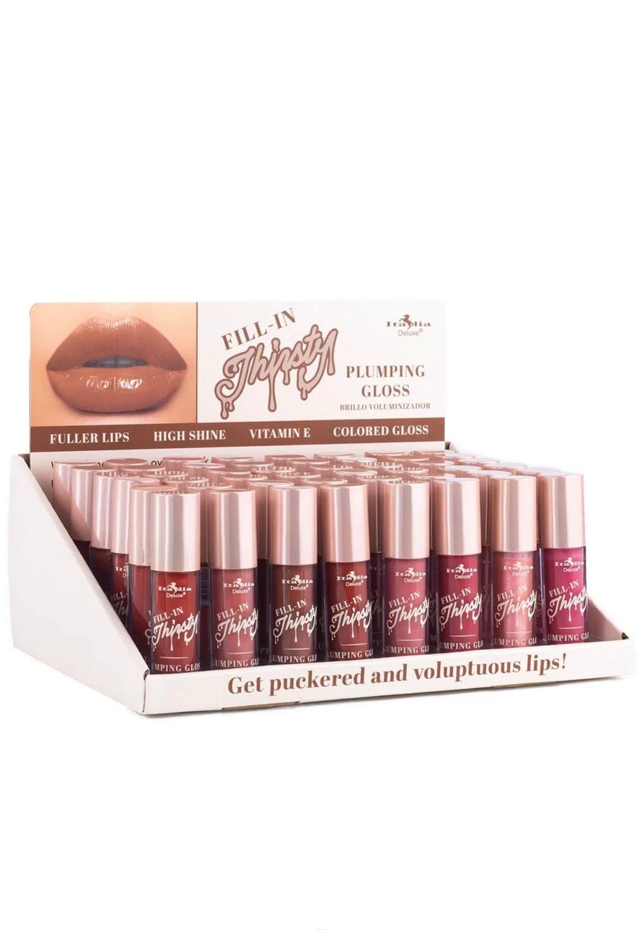 Italia Deluxe- Fill In Thirsty Plumping Gloss Display 48pcs (1 display)