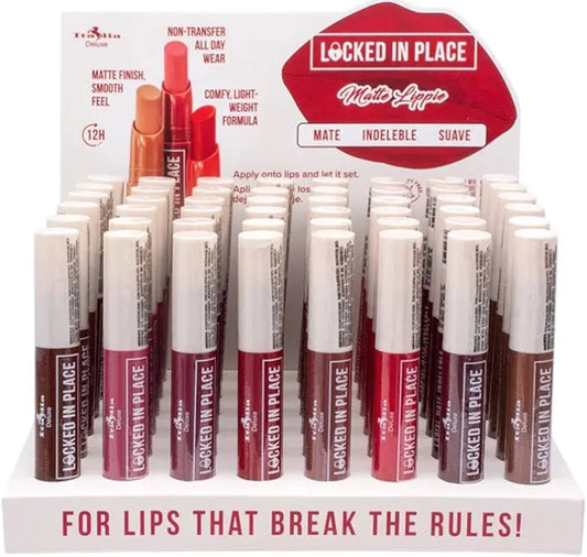 Locked In Place Matte Lippie 48pcs Display – Italia Deluxe