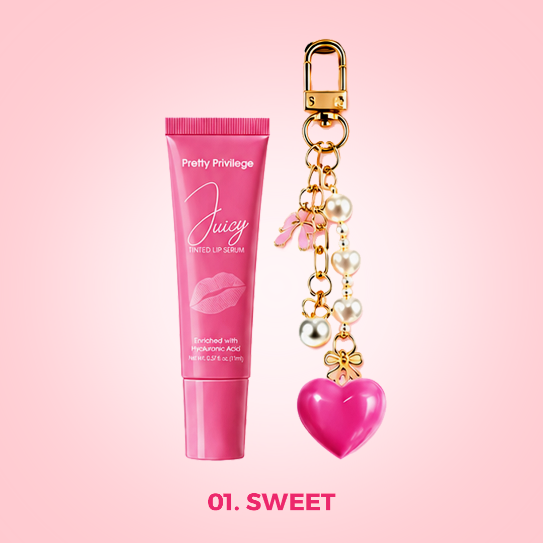 PP-Juicy Tinted Lip Serum with Charms 💕 Display 12pcs mix