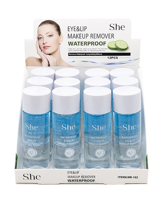 SHE- Makeup Remover Waterproof Display 12pcs             (1 Display)