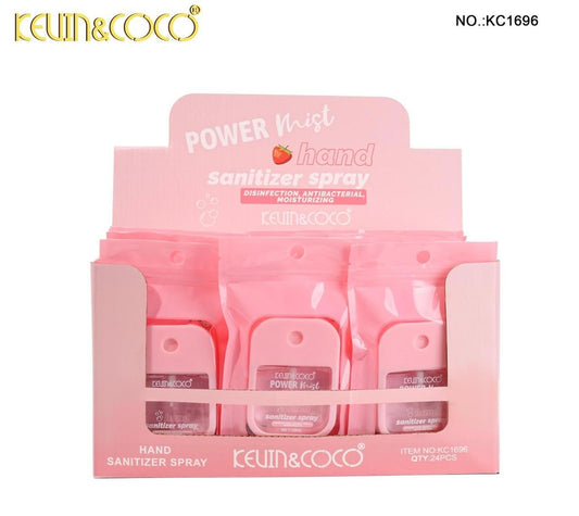 Kevin & Coco Hand Sanitizer Spray Fruit Scented.      (Display 24pcs)