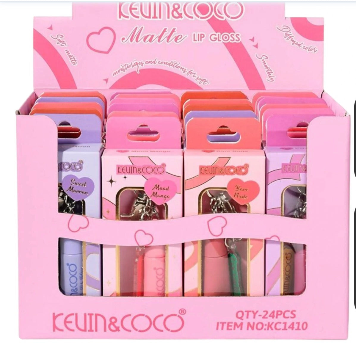 Kevin & Coco Matte Lip Gloss (Display 24pcs)