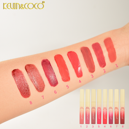 Kevin & Coco 8 Colors-Matte Lip Gloss (Display 48pcs)