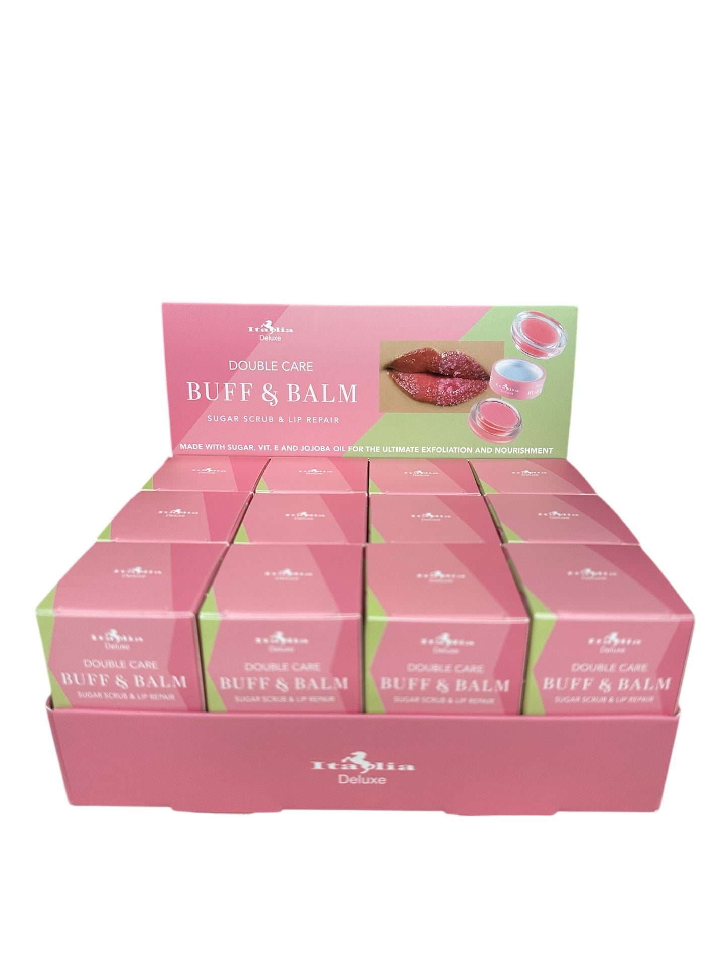 Buff & Balm Exfoliante para Labios con Azúcar – Reparación e Hidratación (24pcs)