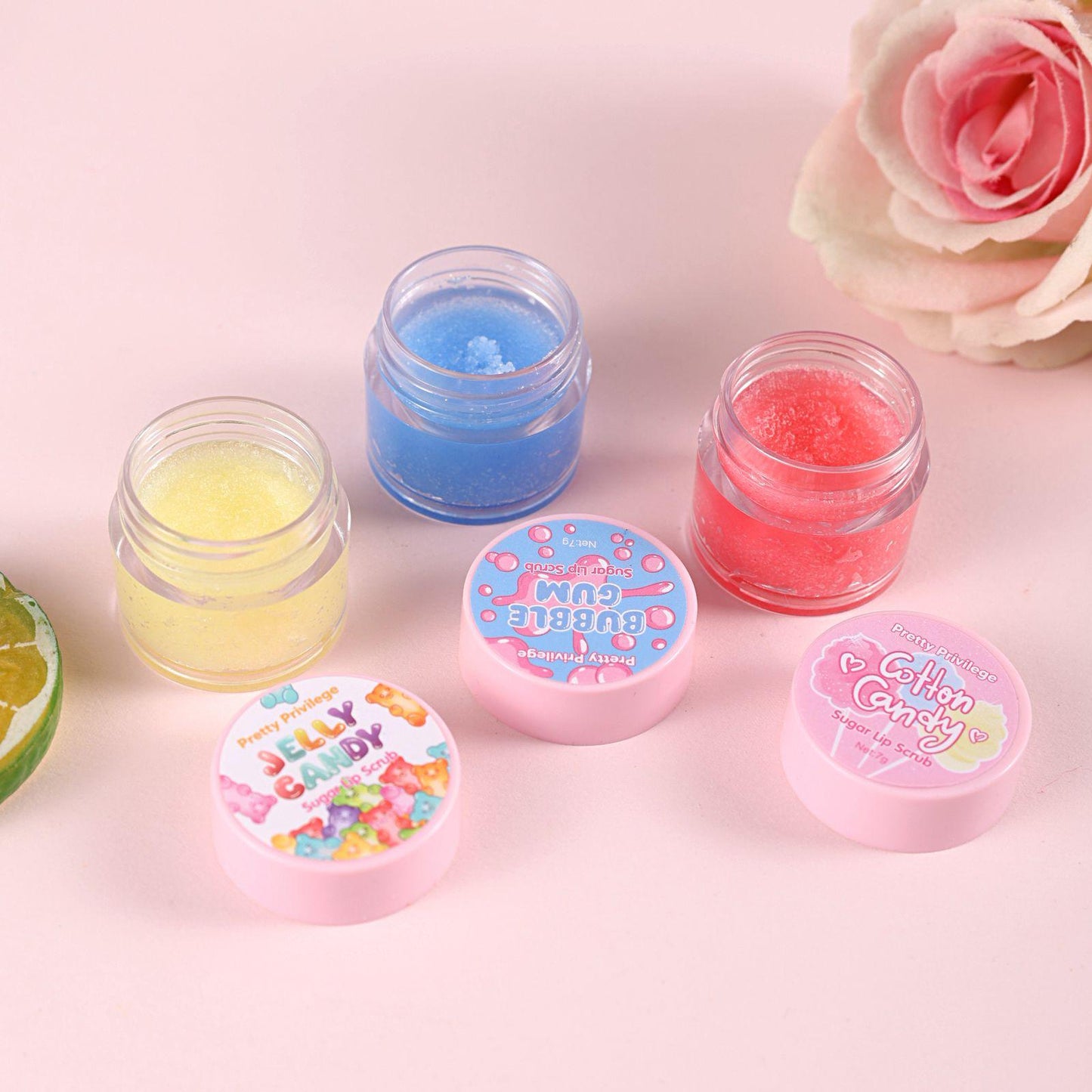 PP-SUGAR RUSH EXFOLIATING LIP SCRUB 24PCS