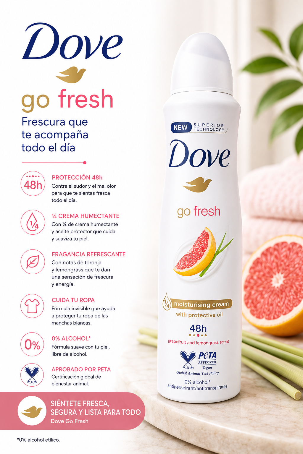 DOVE-Desodorante Grande 250ML (1pc)