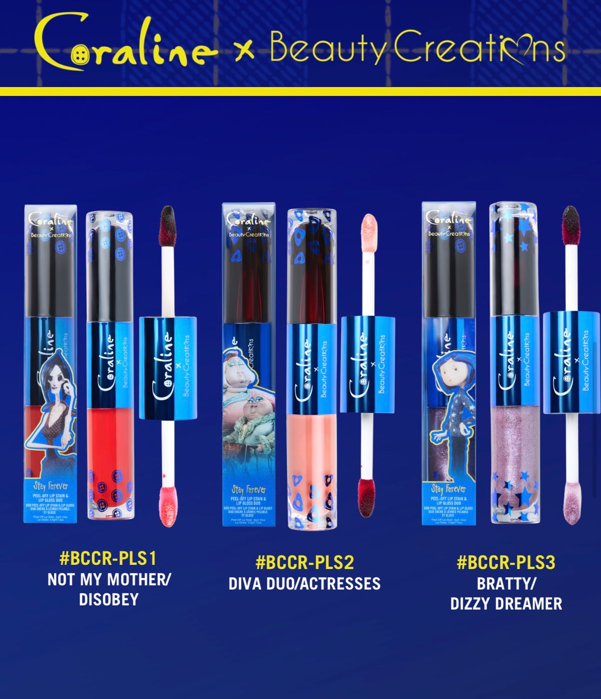 BC- Stay Forever Peel off Lip Stain & Lip Gloss Duo (1pc)