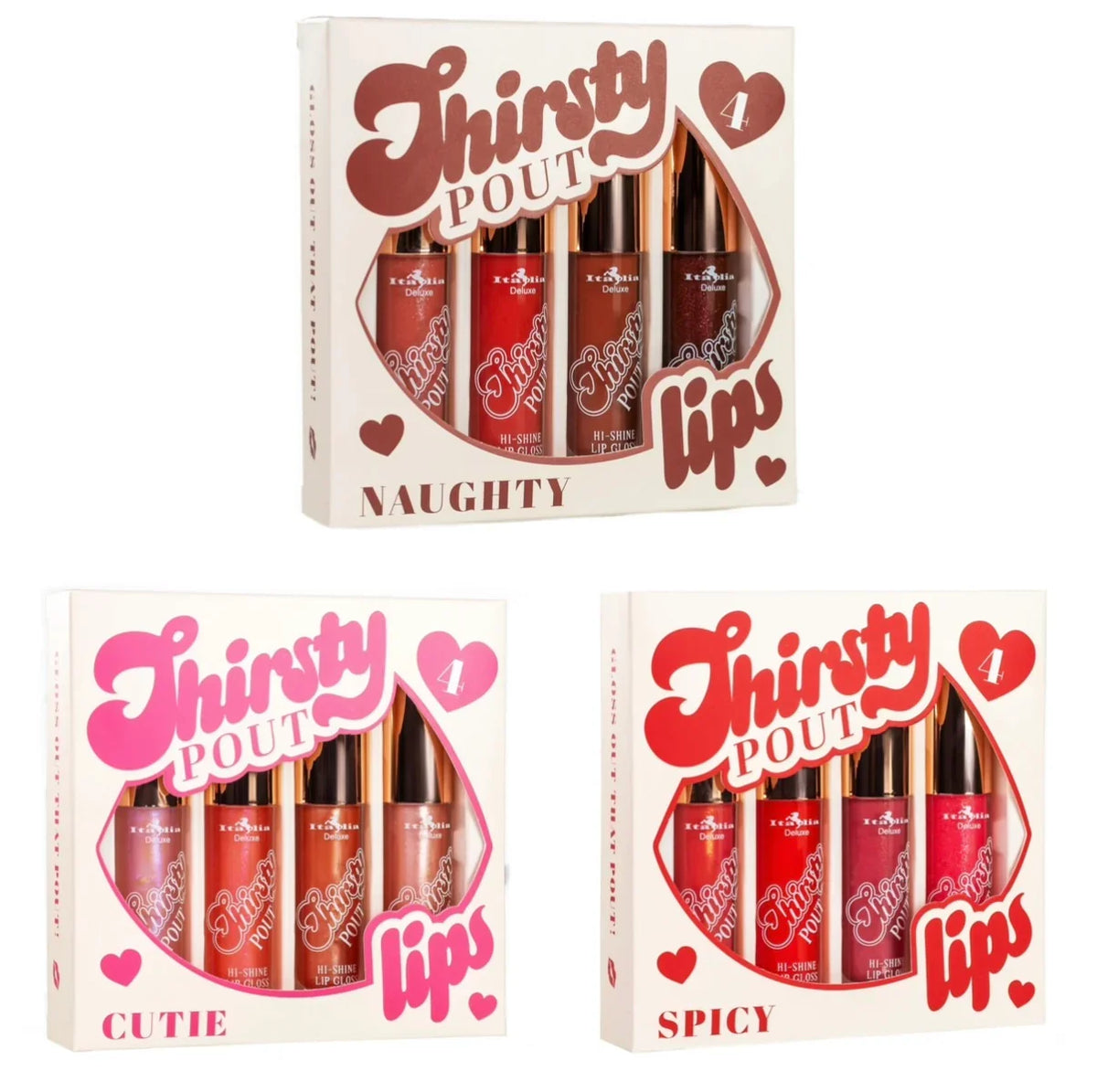 Italia Deluxe- Thirsty Pout Lip Gloss Set (1 set)