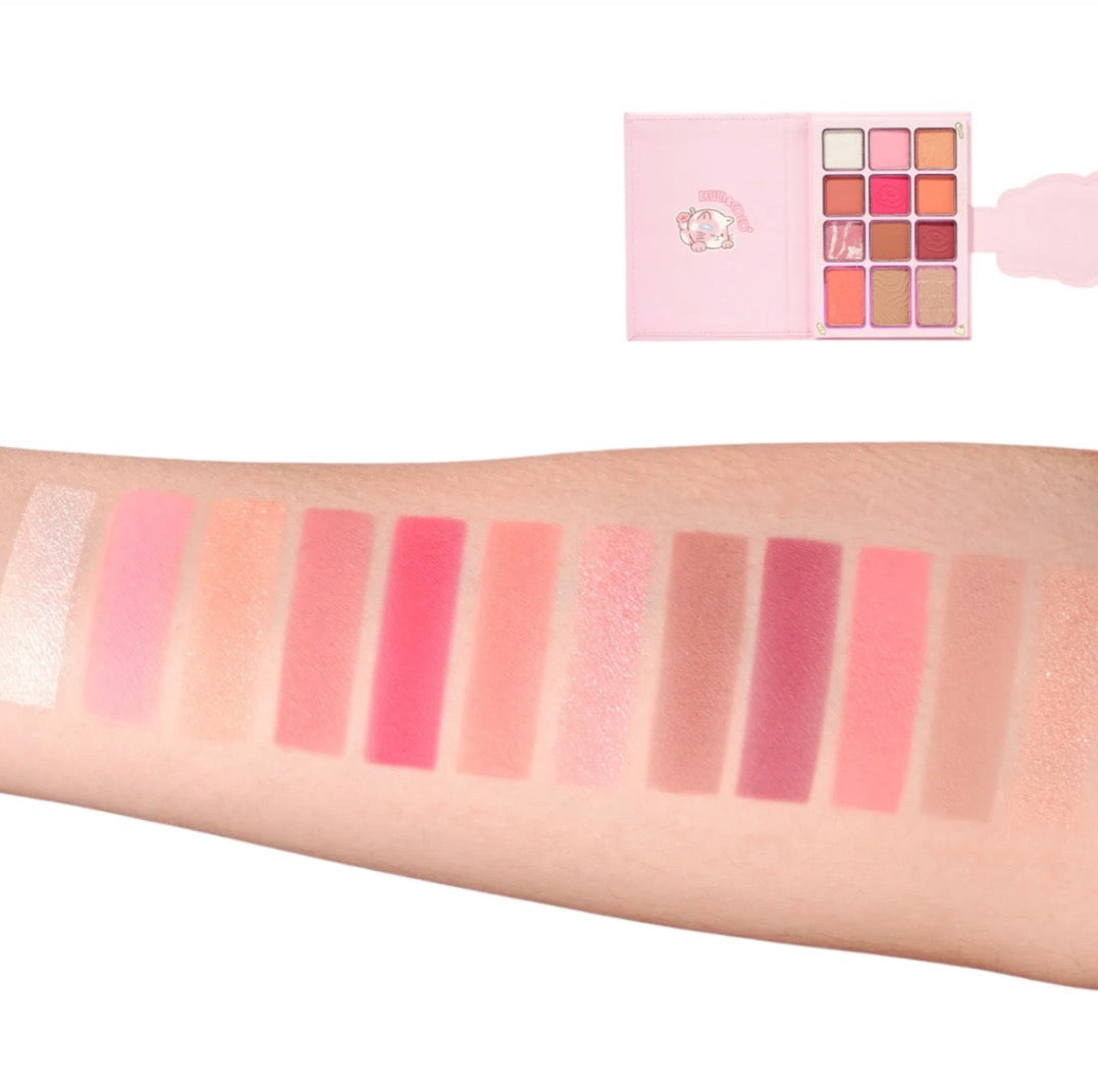 Kevin & Coco 12 Colors Eyeshadow Face Palette Pink (1pcs)