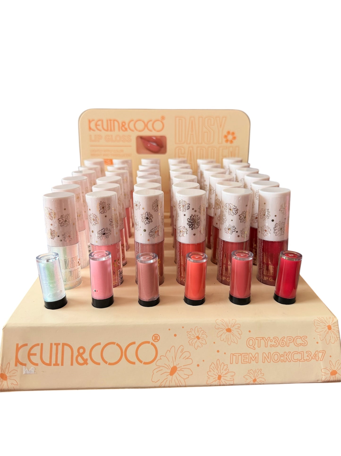 Kevin & Coco Daisy Garden Lip Gloss – Brillo Labial (Display 36pcs)