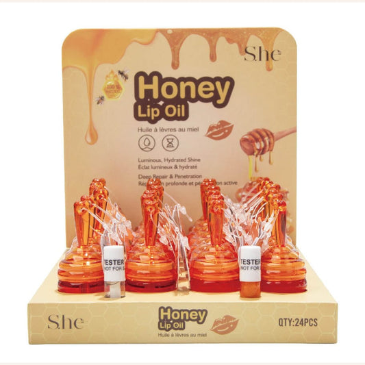 SHE- Honey Lip Oil Display 24pcs (1 display)