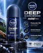 Nivea- Roll on Deep Darkwood Men (1pc)