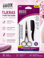 INOX- MUSTACHE/ BEARD SCISSORS & COMB (1pc)