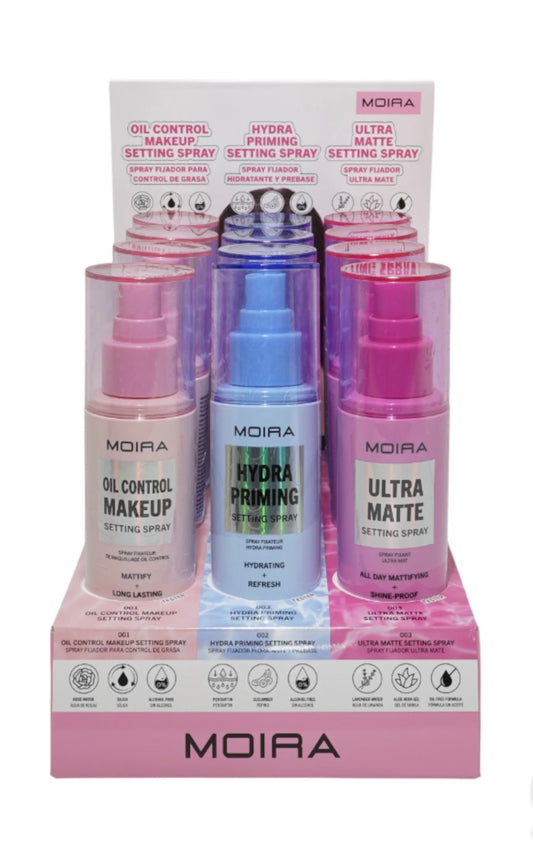 MOIRA SETTING SPRAY DISPLAY