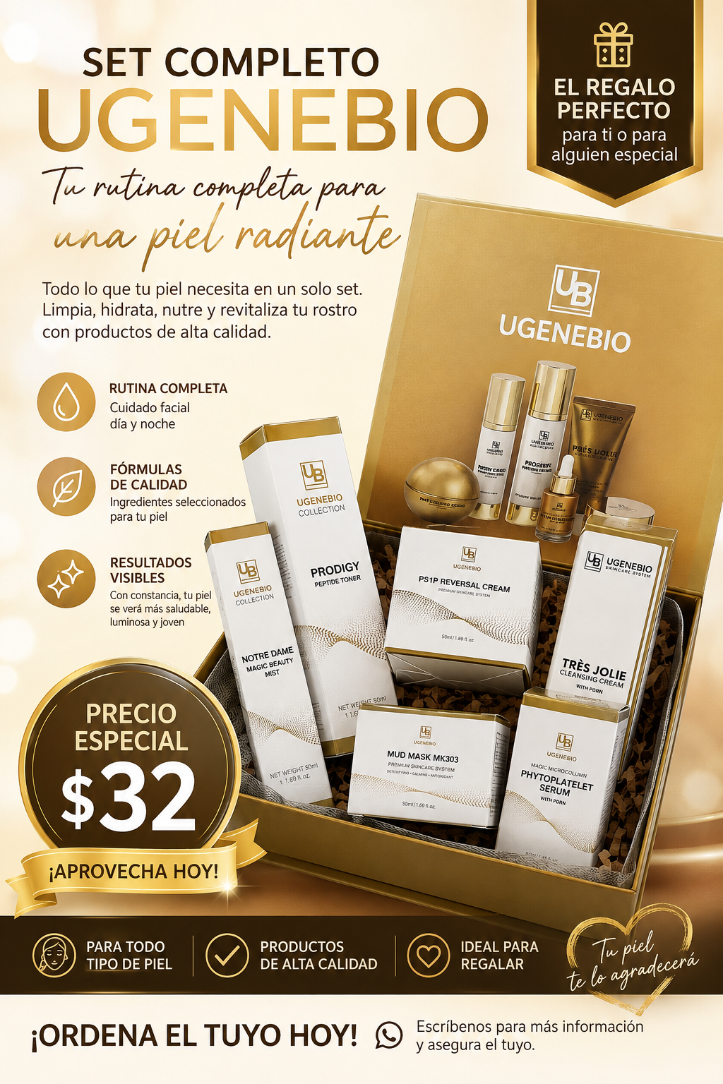 UGENEBIO- Complete Skincare Set (1 set)