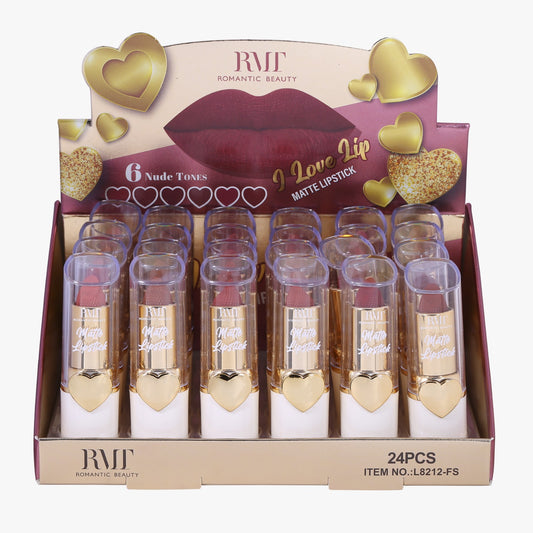 RMT- I LOVE LIP MATTE LIPSTICK NUDES TONES (24PCS)