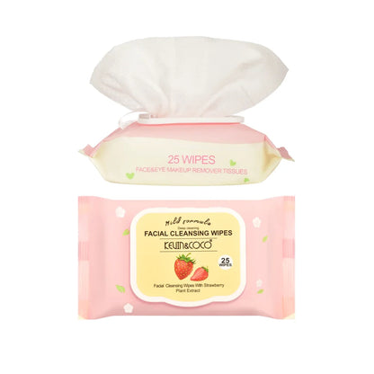 Kevin & Coco Facial Cleansing Wipes (Display 12pcs) Strawberry 🍓