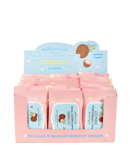 Kevin & Coco Facial Cleansing Wipes (Display 12pcs) Coconut
