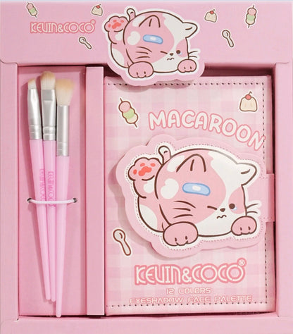 Kevin & Coco 12 Colors Eyeshadow Face Palette Pink (1pcs)