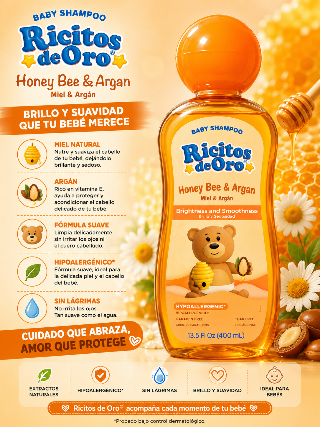 RICITOS DE ORO- Body Wash and Shampoo 400ML (1pc)