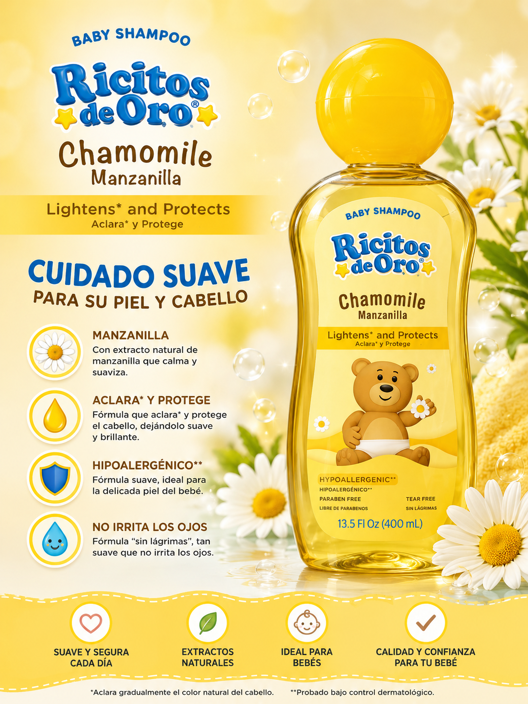 RICITOS DE ORO- Body Wash and Shampoo 400ML (1pc)