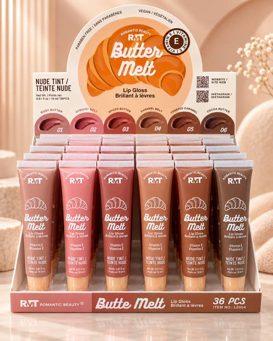 RMT- Butter Melt Lip Gloss Display 24pcs (1 display)