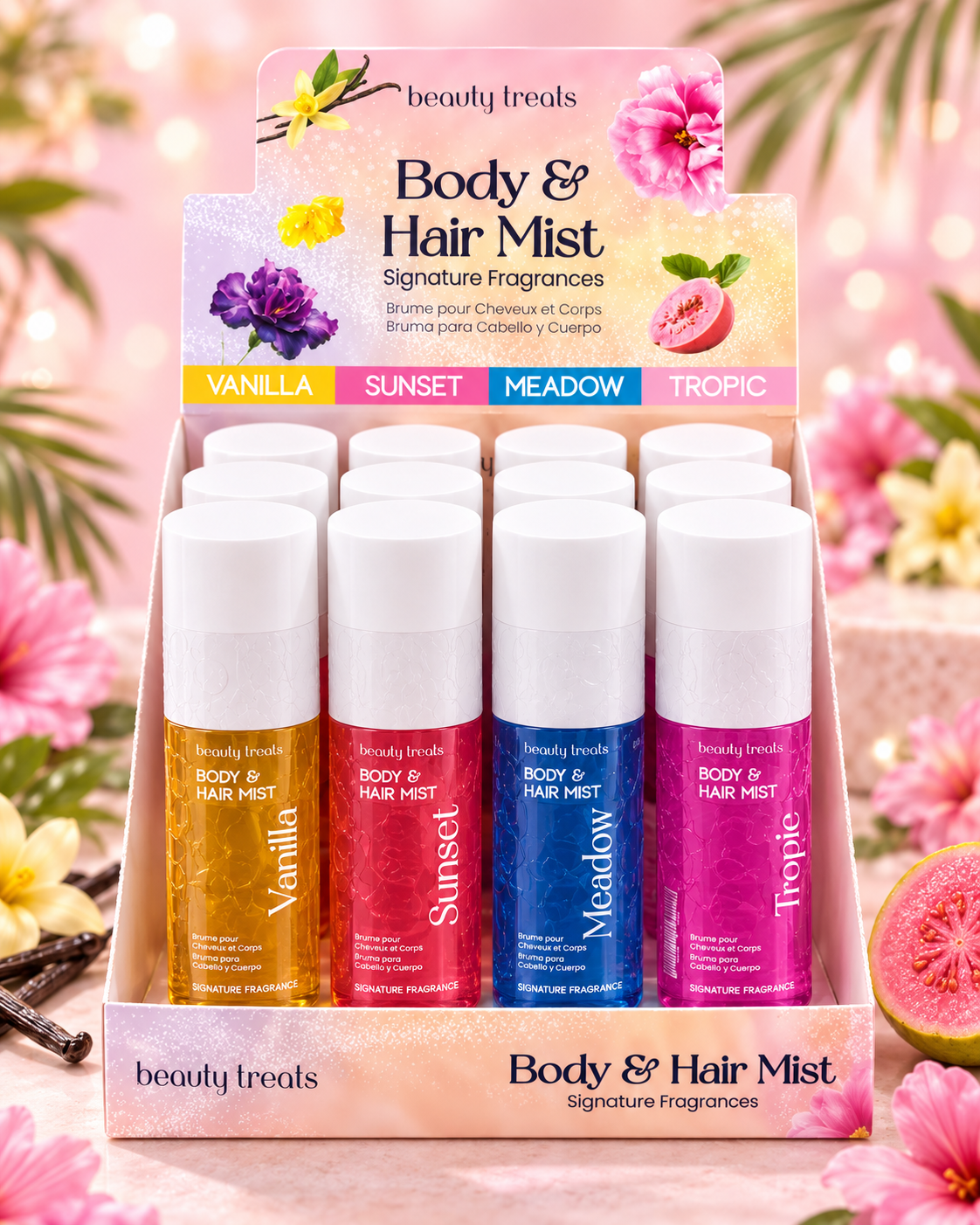 BT- Body & Hair Mist Display 12pcs mix (1 display)