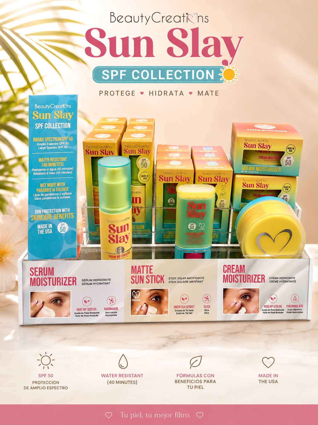 ☀️✨Beauty Creations- Sun Slay SPF 50 Display (18pcs)✨☀️
