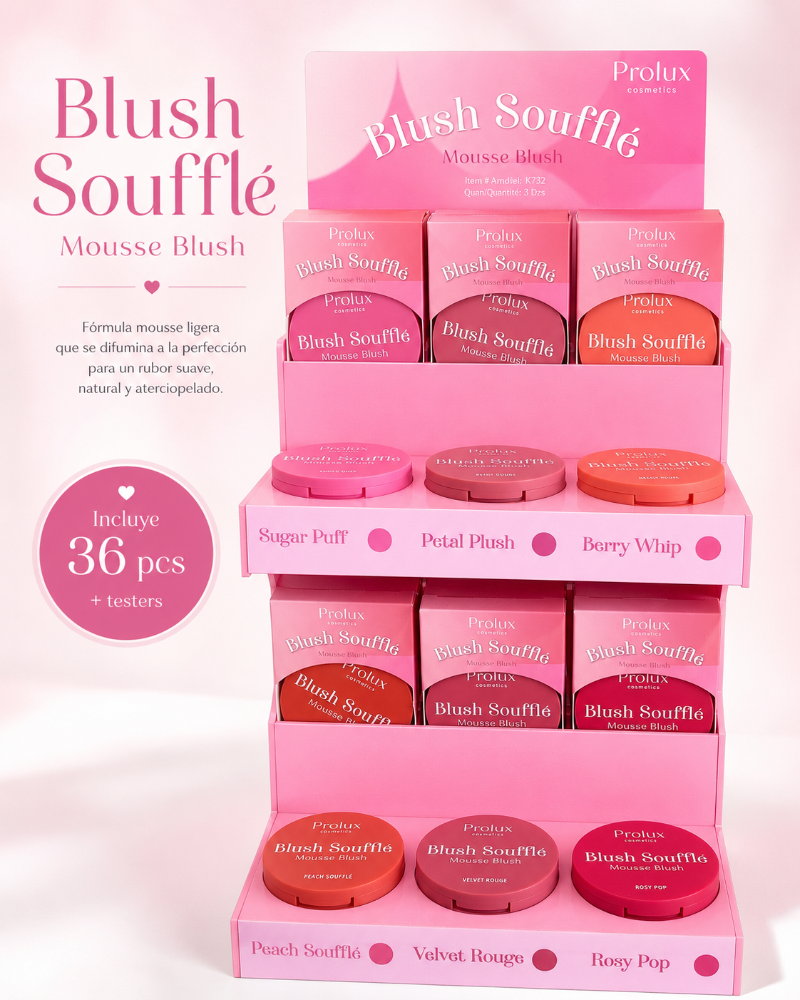 Prolux- Blush Souffle Display 36pcs (1 display)