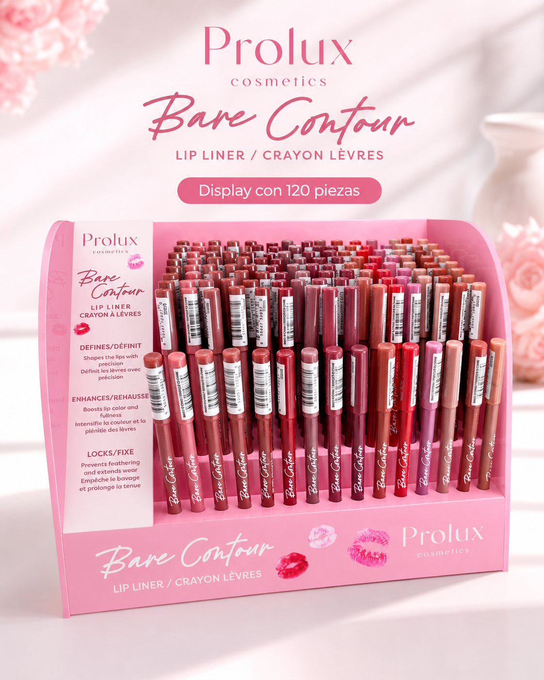 Prolux- Lip Liner Display 120pcs  (1 display)