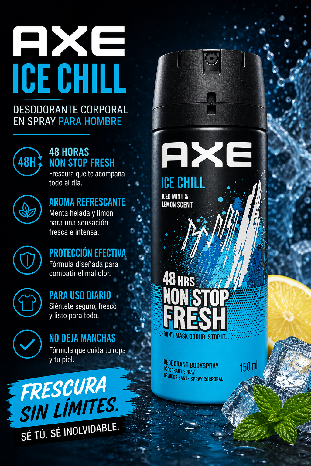 AXE- DEODORANT BODY SPRAY 150ML (1pc)